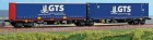 40277 ACME Articulated Container car type Sggmrss 90 of GTS Rail with swap bodies